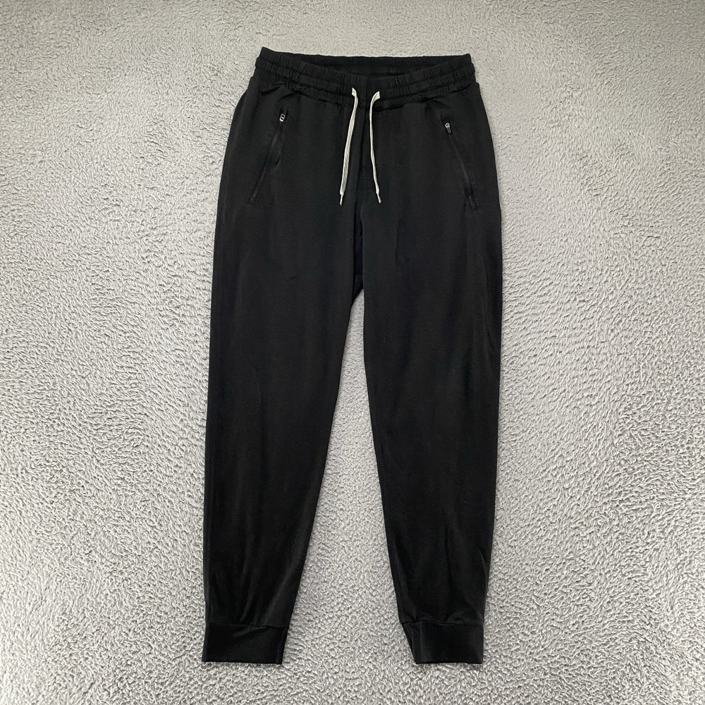 Vuori Ponto Performance Joggers Mens Medium Black Knit Sweatpants Lounge Gym